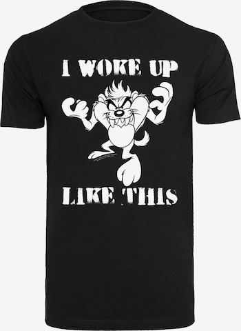 F4NT4STIC Shirt 'Looney Tunes Taz I Woke Up Like This' in Black: front