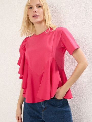 Trendyol T-shirt i rosa: framsida