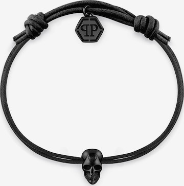 Braccialetto 'Linked' di Philipp Plein Jewellery in nero: frontale