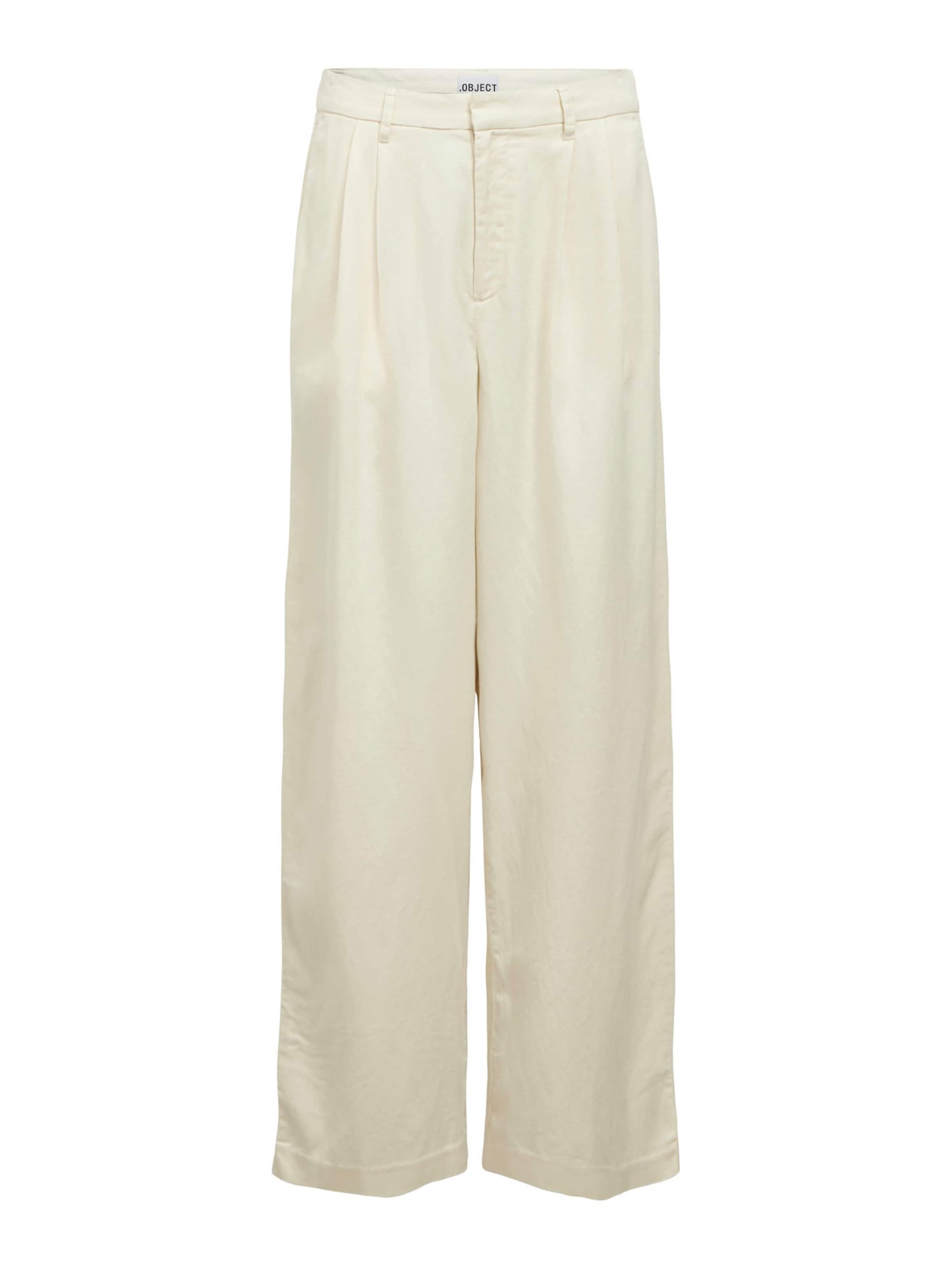OBJECT Свободный крой Брюки со складками 'OBJTUBA' в Бежевый: спереди