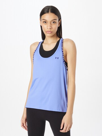 UNDER ARMOUR Sporttop 'Knockout' in Blauw: voorkant