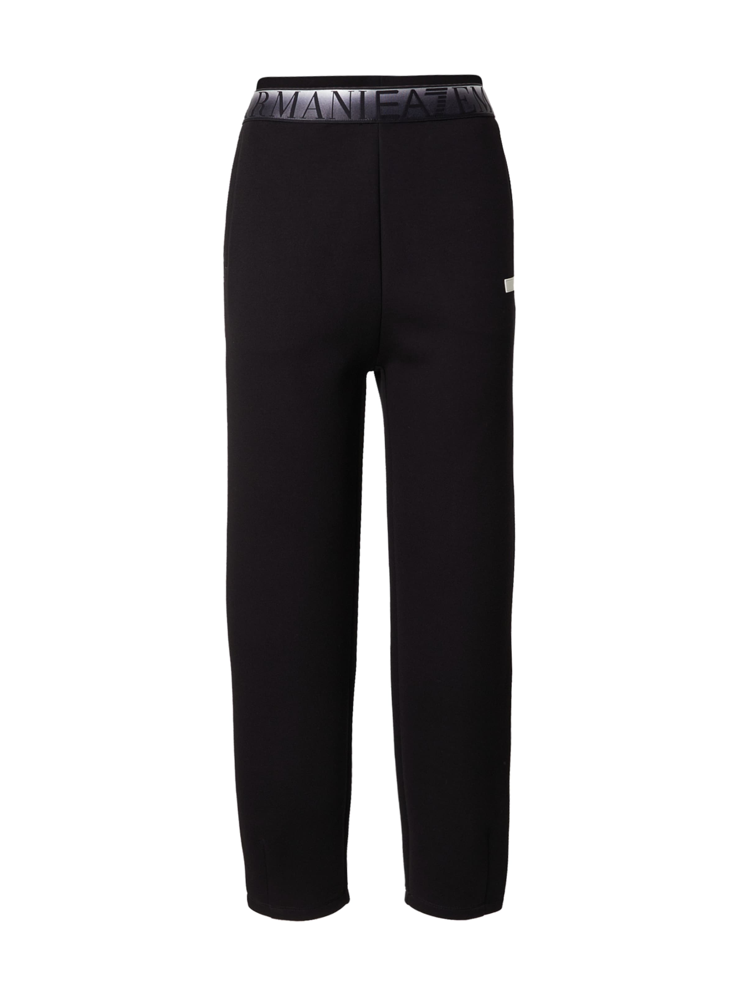 Tapered Pantaloni de la EA7 Emporio Armani pe negru: față