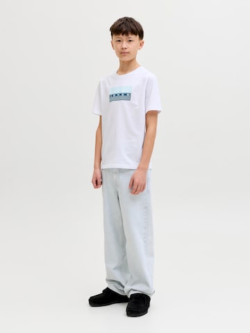 T-Shirt 'JCOFUSION DOTS' Jack & Jones Junior en blanc
