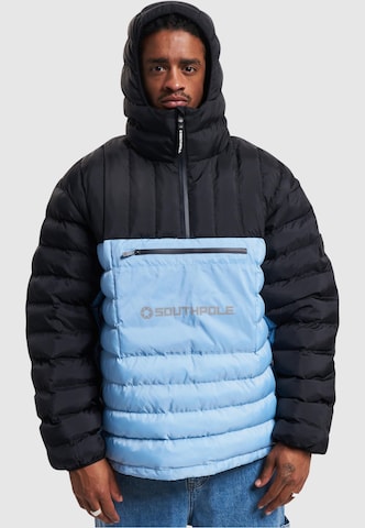 SOUTHPOLE Winterjas 'Bubble Hybrid 1.0' in Blauw: voorkant