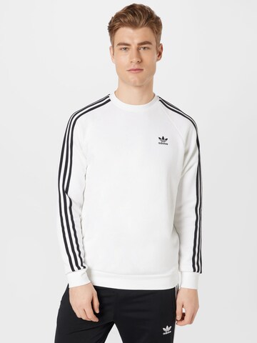 Coupe regular Sweat-shirt 'Adicolor Classics 3-Stripes' ADIDAS ORIGINALS en blanc : devant