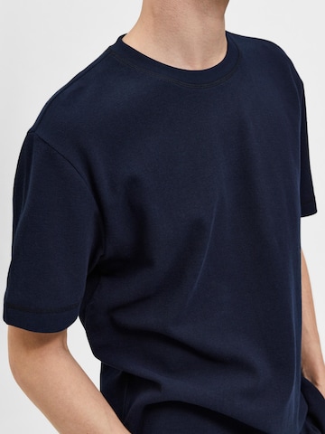 SELECTED HOMME T-Shirt 'Nolan' in Blau
