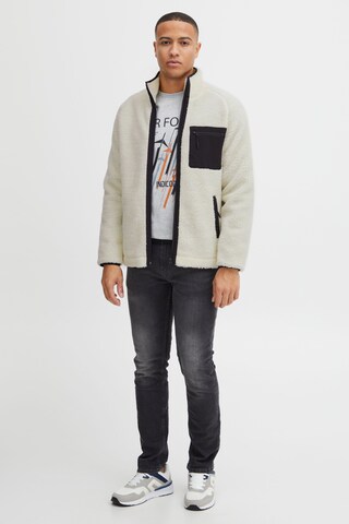 INDICODE JEANS Fleece jas 'Trodie' in Wit