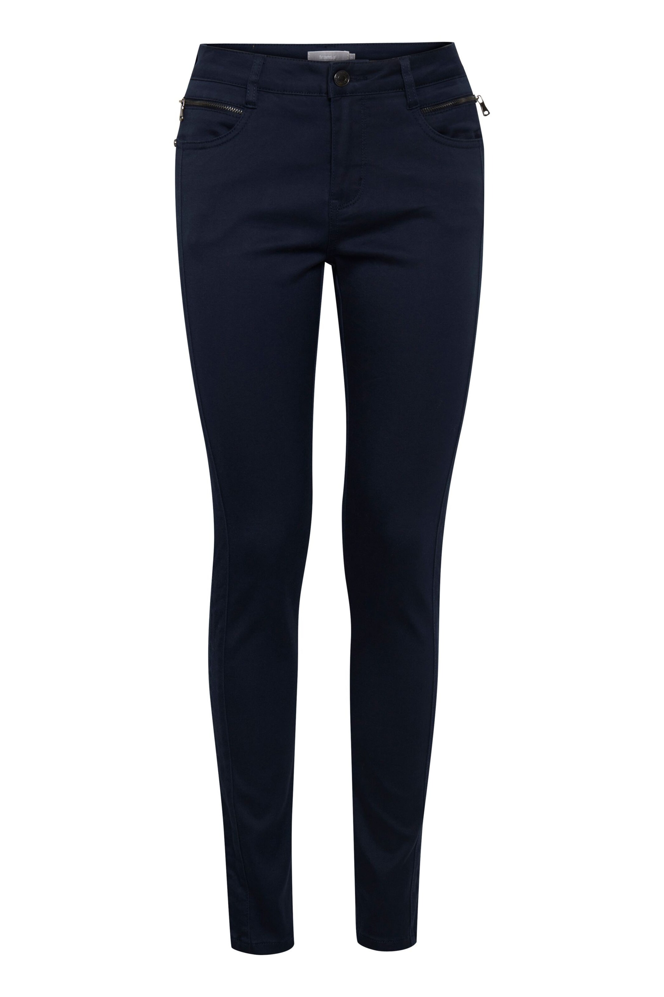 Fransa Slimfit Broek in Blauw: voorkant