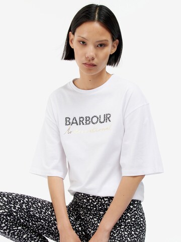 T-shirt Barbour International en blanc : devant