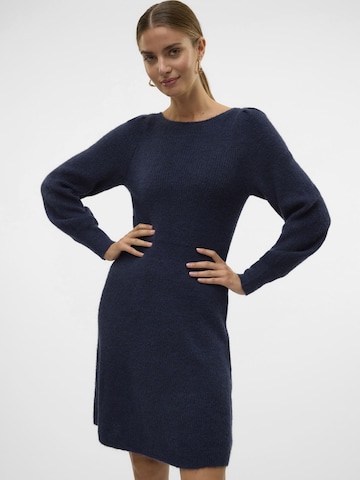 VERO MODA Strikkjole 'FLAVOUR' i blå