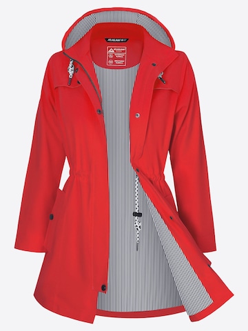 ATLASLAVA Outdoor Coat 'ATLASLAVA Damen Regenjacke Lang' in Red: front