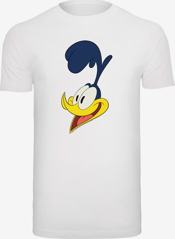 Maglietta 'Looney Tunes Road Runner' di F4NT4STIC in bianco: frontale