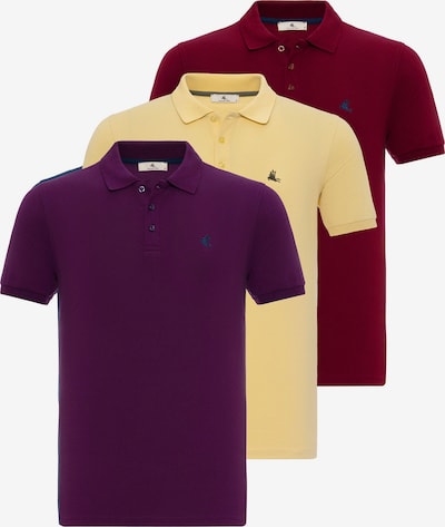 Maglietta Daniel Hills di colore genziana / giallo pastello / antracite / melanzana / bordeaux, Visualizzazione prodotti