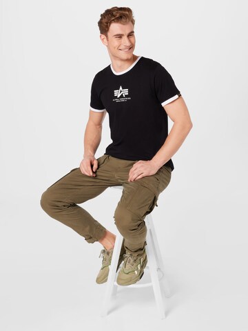ALPHA INDUSTRIES T-Shirt in Schwarz