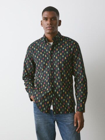 Next - Ajuste regular Camisa en negro: frente