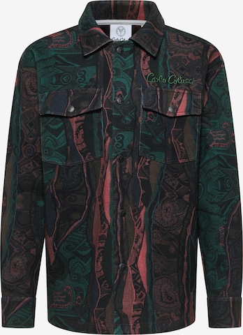 Coupe regular Chemise 'Esposti' Carlo Colucci en rouge : devant