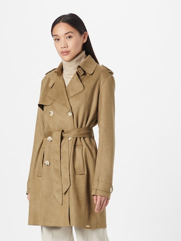 RINO & PELLE Between-Seasons Coat in Brown: front