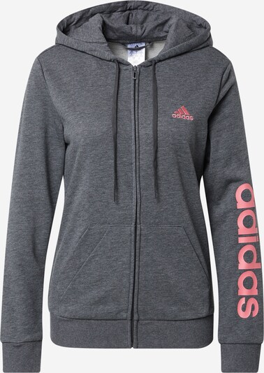 ADIDAS PERFORMANCE Sportsweatjacke in graumeliert / pink, Produktansicht