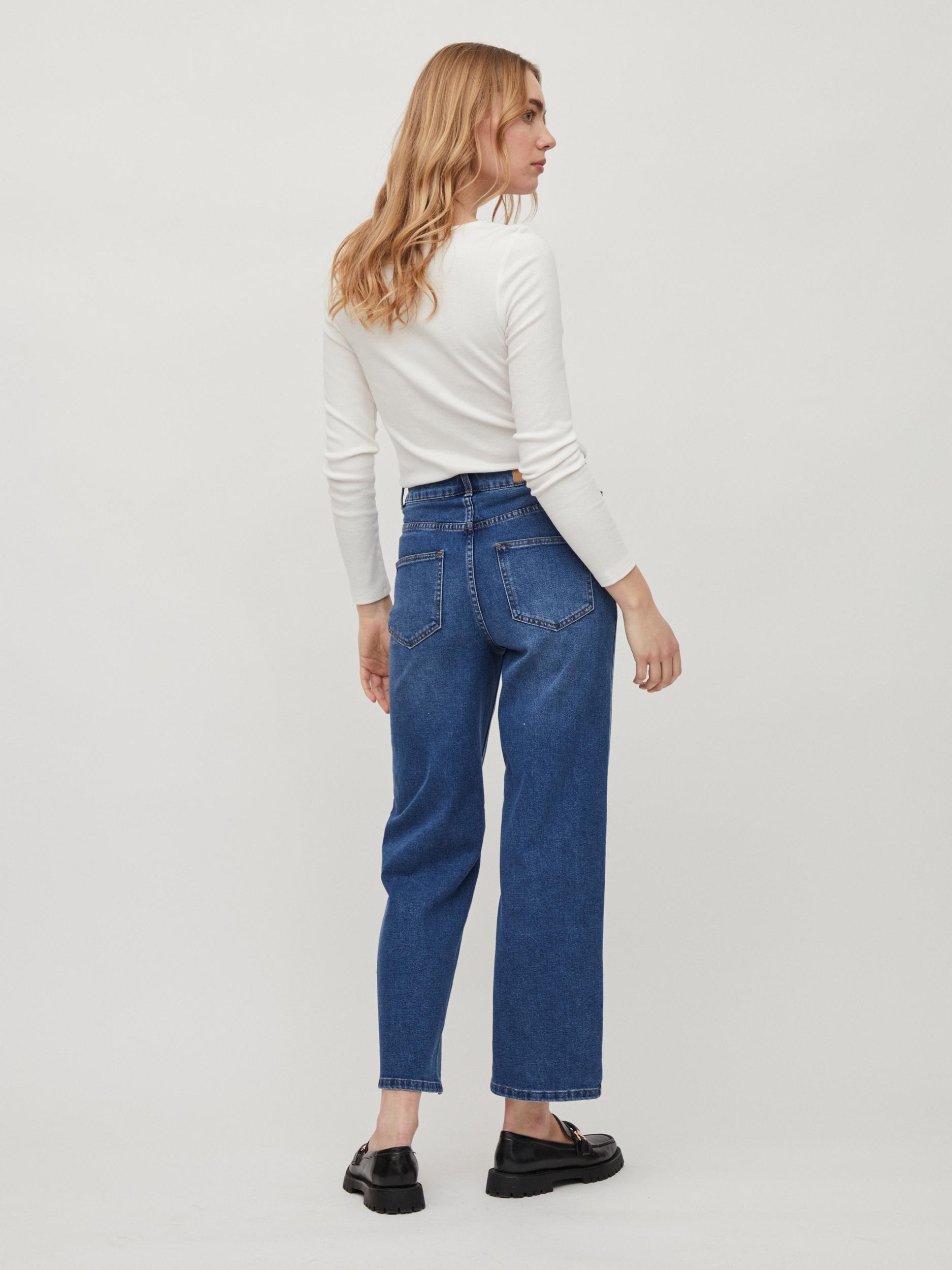 Taglie comode h02Mj VILA Jeans Widey in Blu 