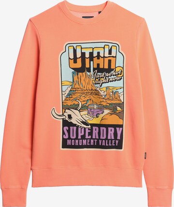 Sweat-shirt Superdry en orange : devant