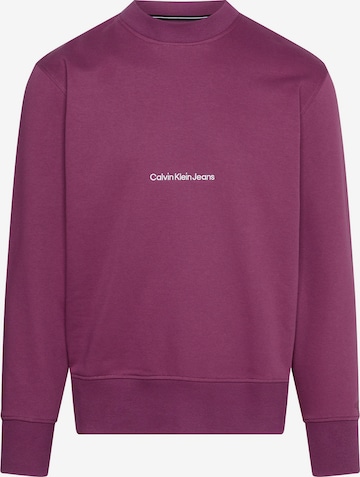 Calvin Klein Jeans Sweatshirt in Lila: predná strana