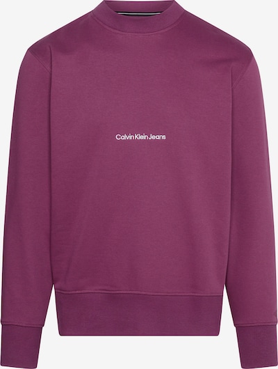 Calvin Klein Jeans Sweatshirt in Purple / White, Item view