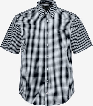 STHUGE Button Up Shirt in Black: front