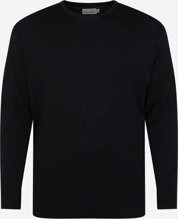 Calvin Klein Big & Tall Sweater in Black: front