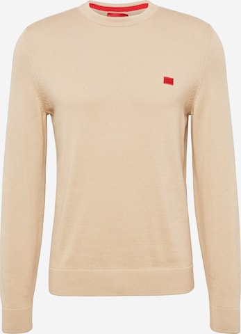 HUGO Red Pullover 'San Cassius-C1' in Beige: predná strana