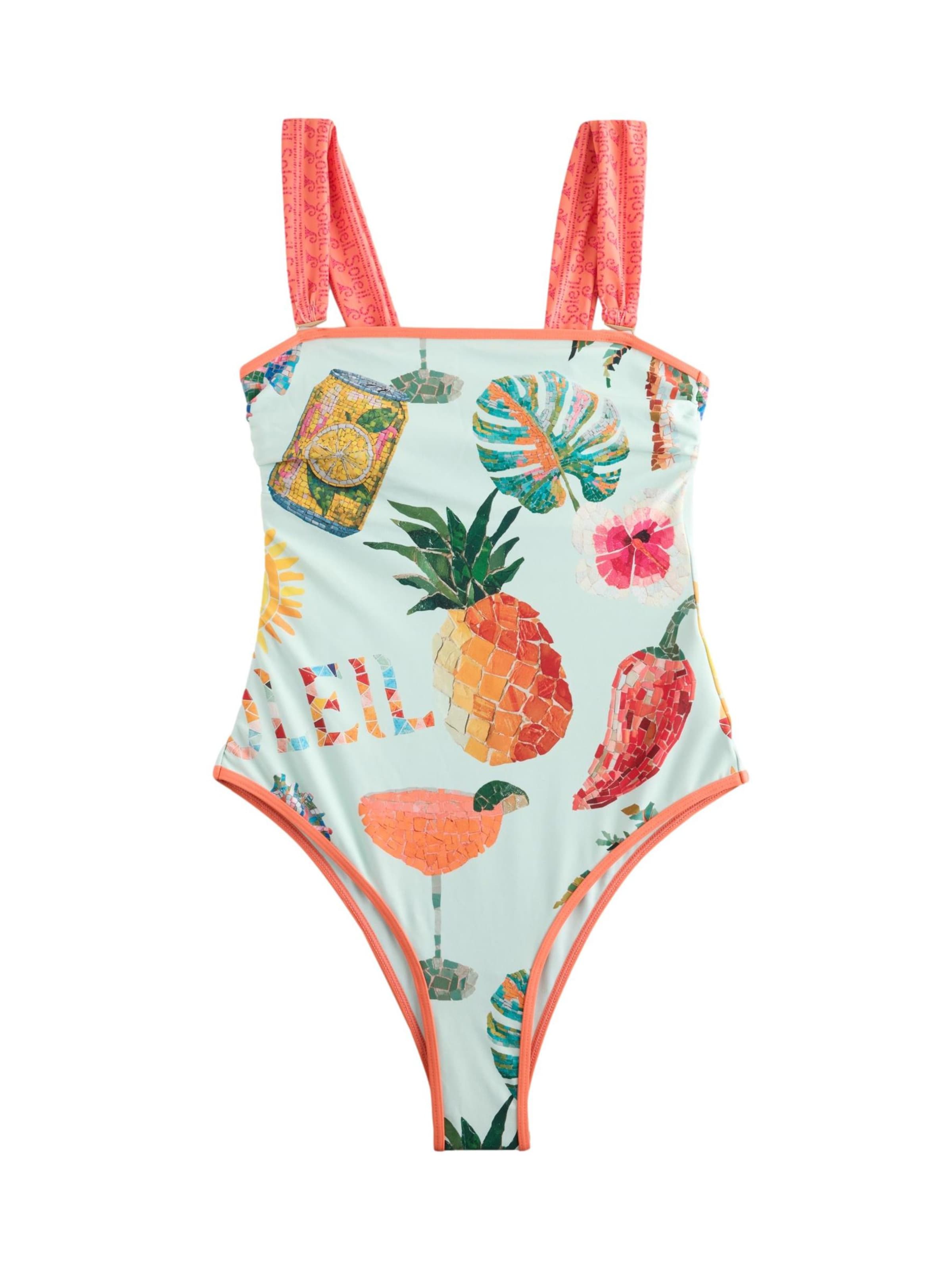 Next Swimsuit in XS in Green / Orange / Red, Item view