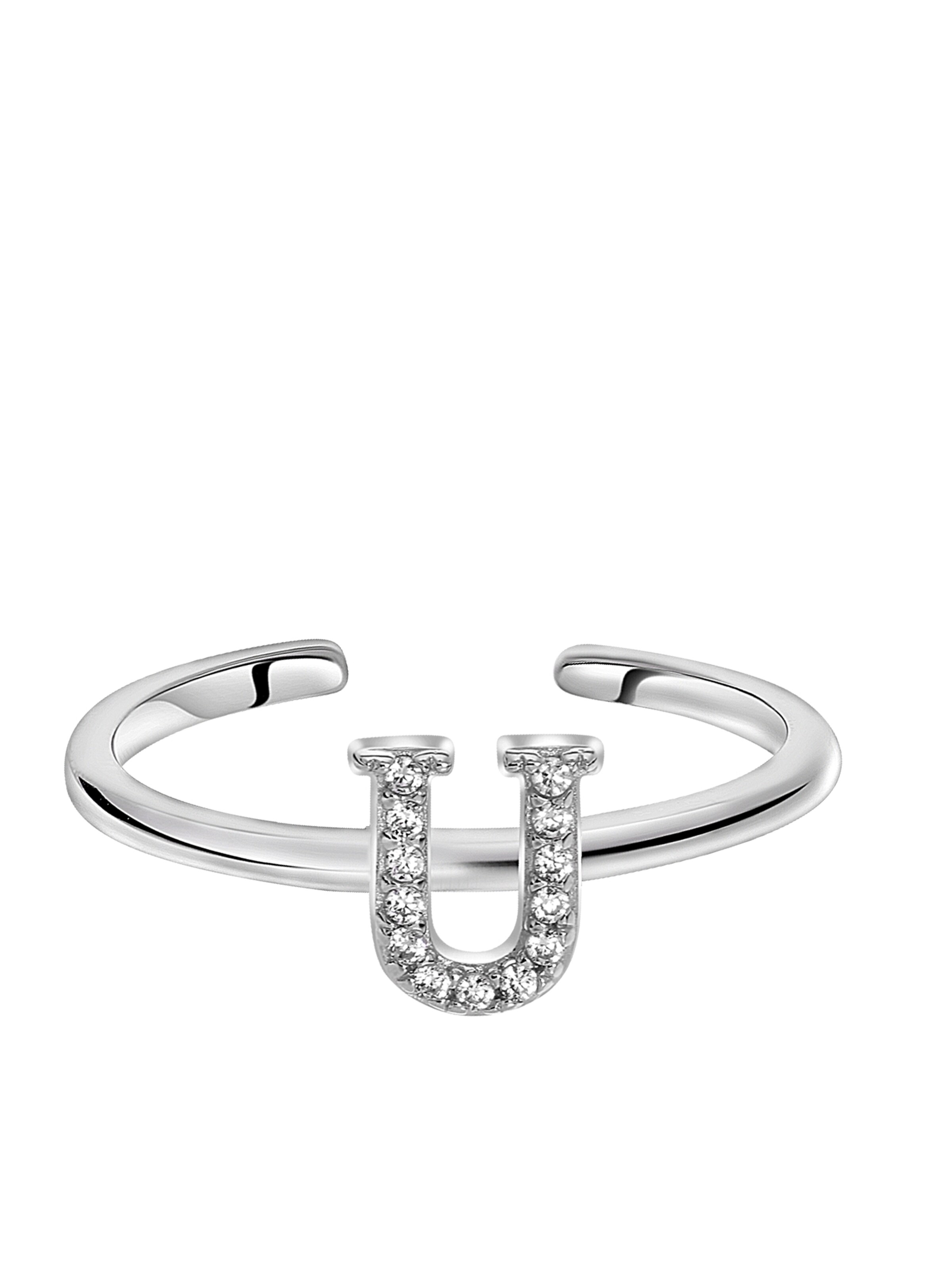 Lucardi Ring in Zilver: voorkant