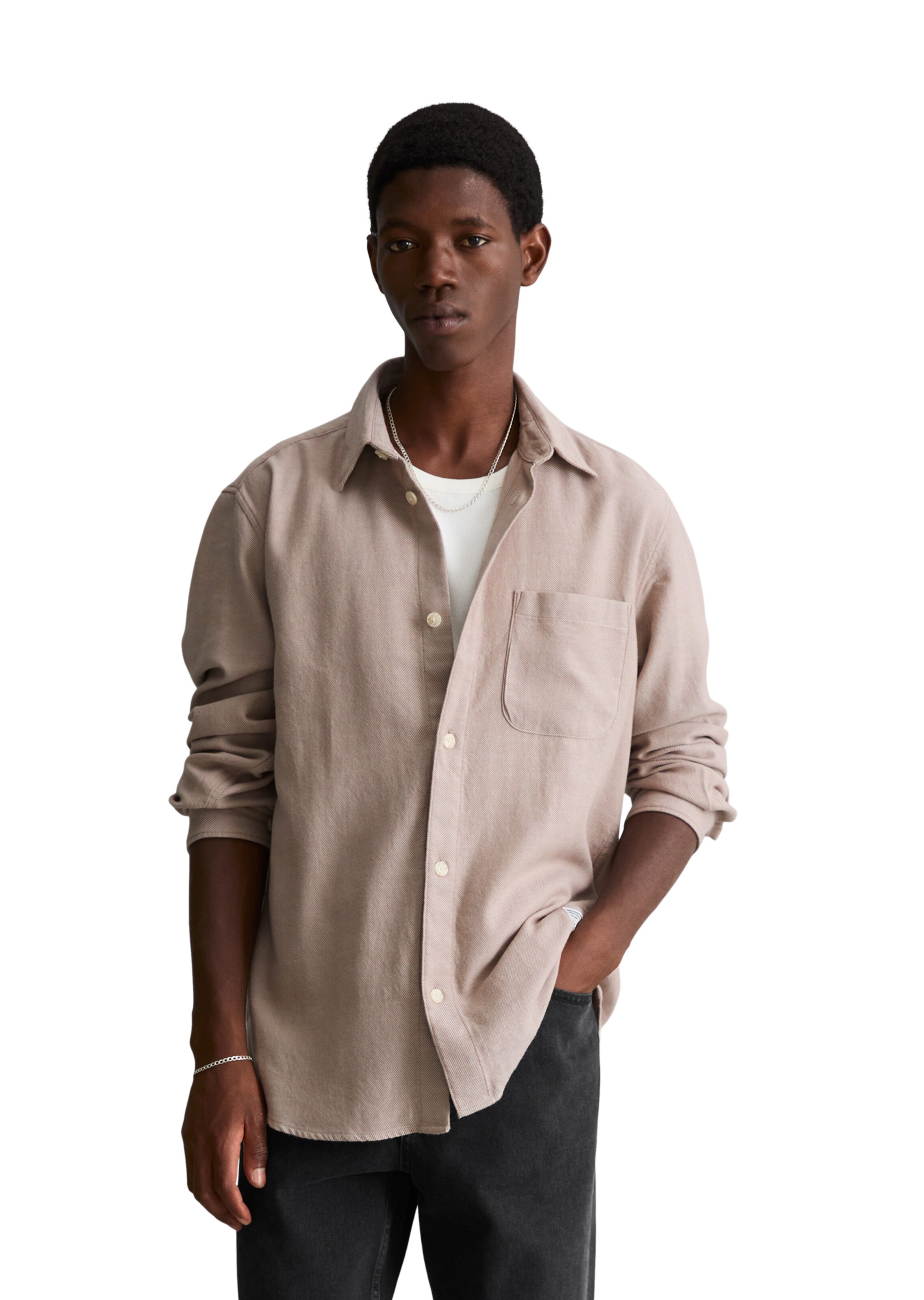 Marc O'Polo DENIM Regular fit Button Up Shirt in Beige: front