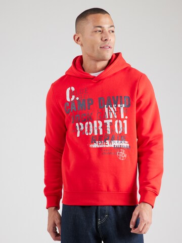 CAMP DAVID Sweatshirt in Rood: voorkant