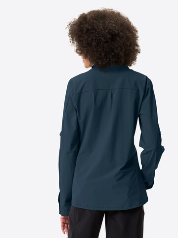 VAUDE Athletic button up shirt in Blue
