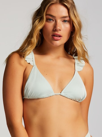 Hunkemöller - Triangular Top de biquíni 'Fiji' em verde: frente