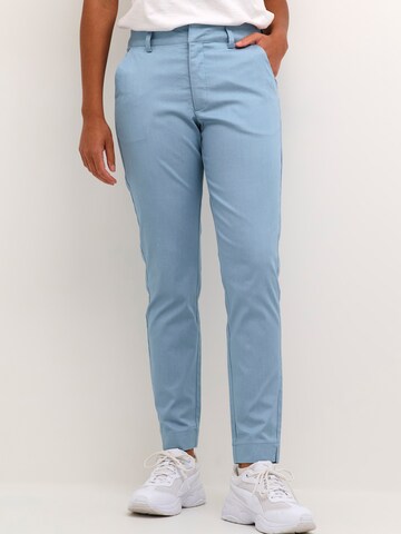 Kaffe Slimfit Chino 'Lea' in Blauw: voorkant