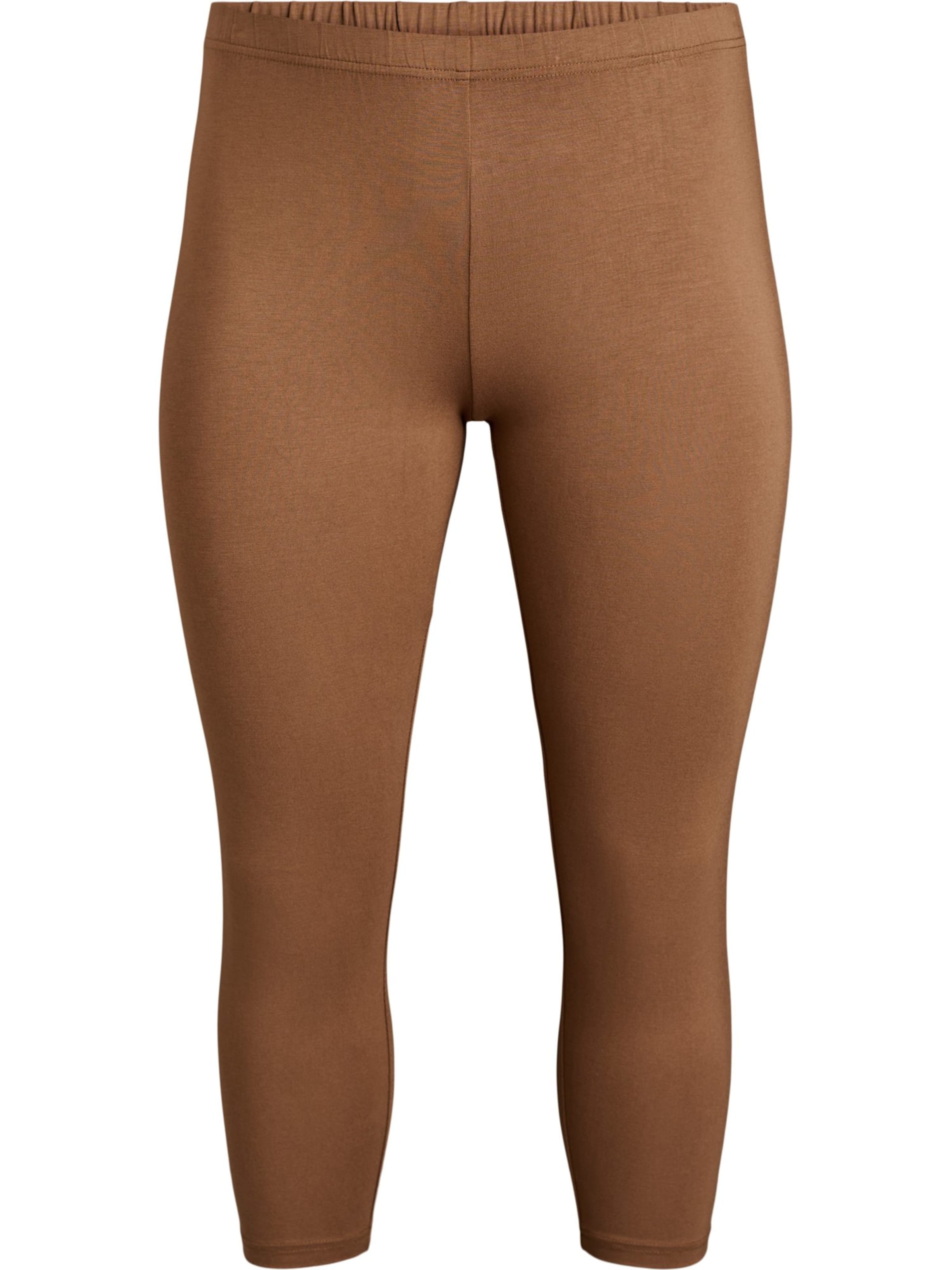 Zizzi - Skinny Leggings en marrón: frente