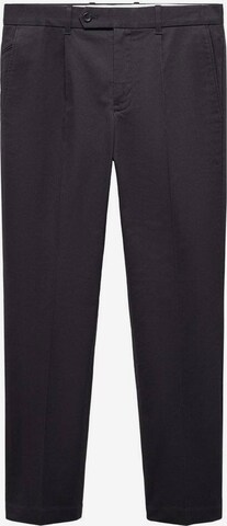 MANGO MAN Pleat-Front Pants 'Juno' in Blue: front