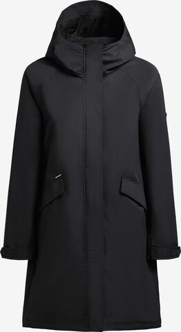 Manteau mi-saison 'MILEYA' khujo en noir : devant