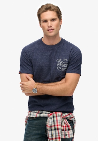 T-Shirt Superdry en bleu : devant