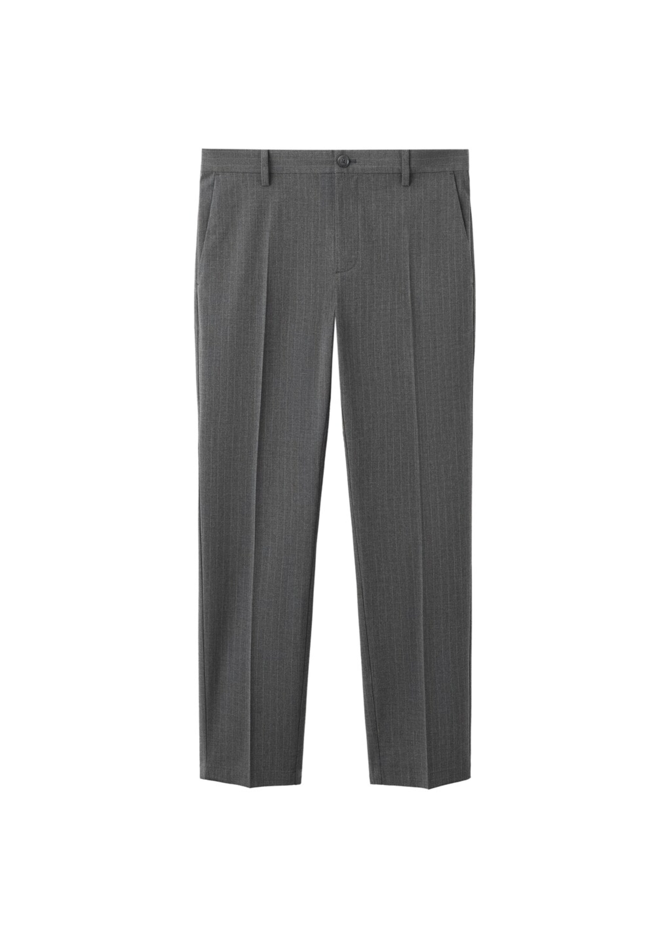 MANGO MAN Regular Pleated Pants 'Johan' in Grey: front