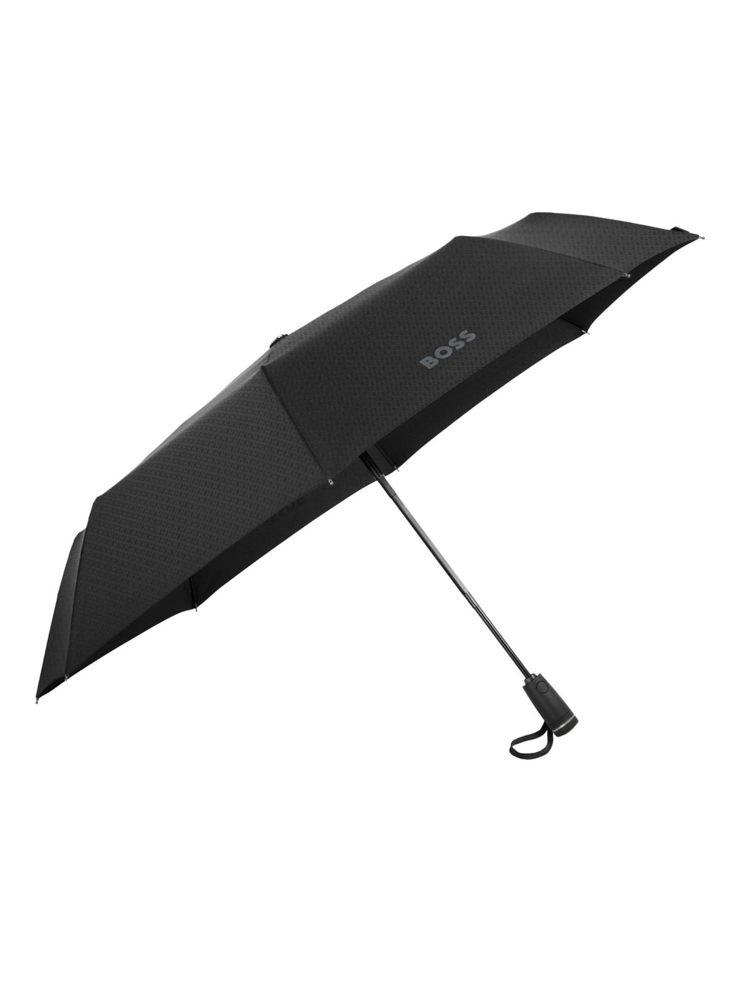 BOSS Regenschirm 'Pocket umbrella Double B'‌‌‌‌‌‌ in Grau: Vorderseite