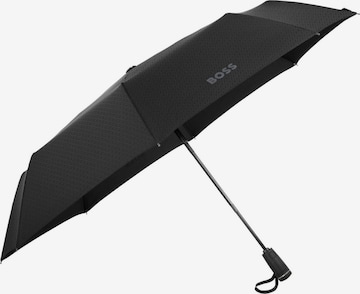 BOSS Regenschirm 'Pocket umbrella Double B' in Grau: Vorderseite