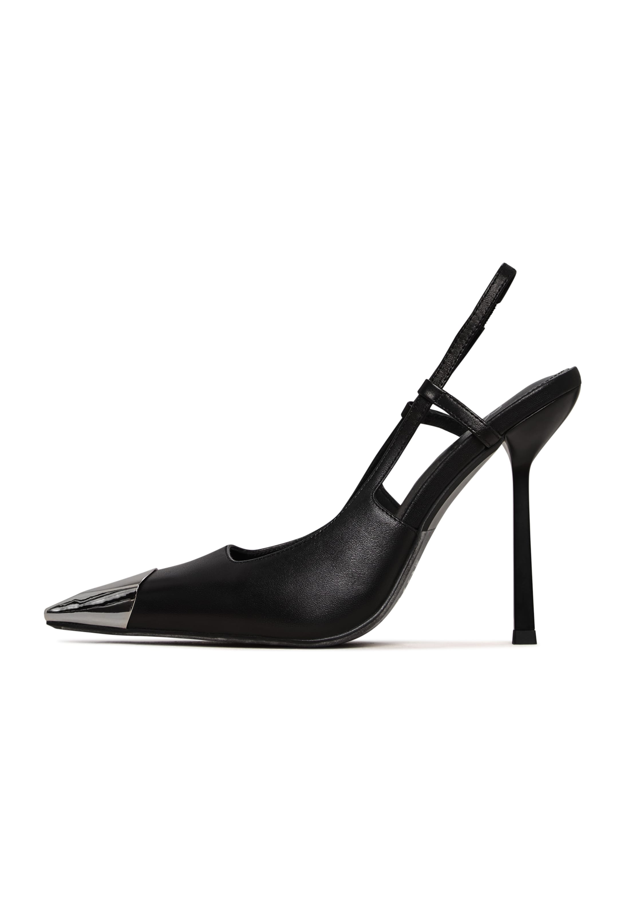 CESARE GASPARI Slingpumps in 36 in schwarz / silber, Produktansicht