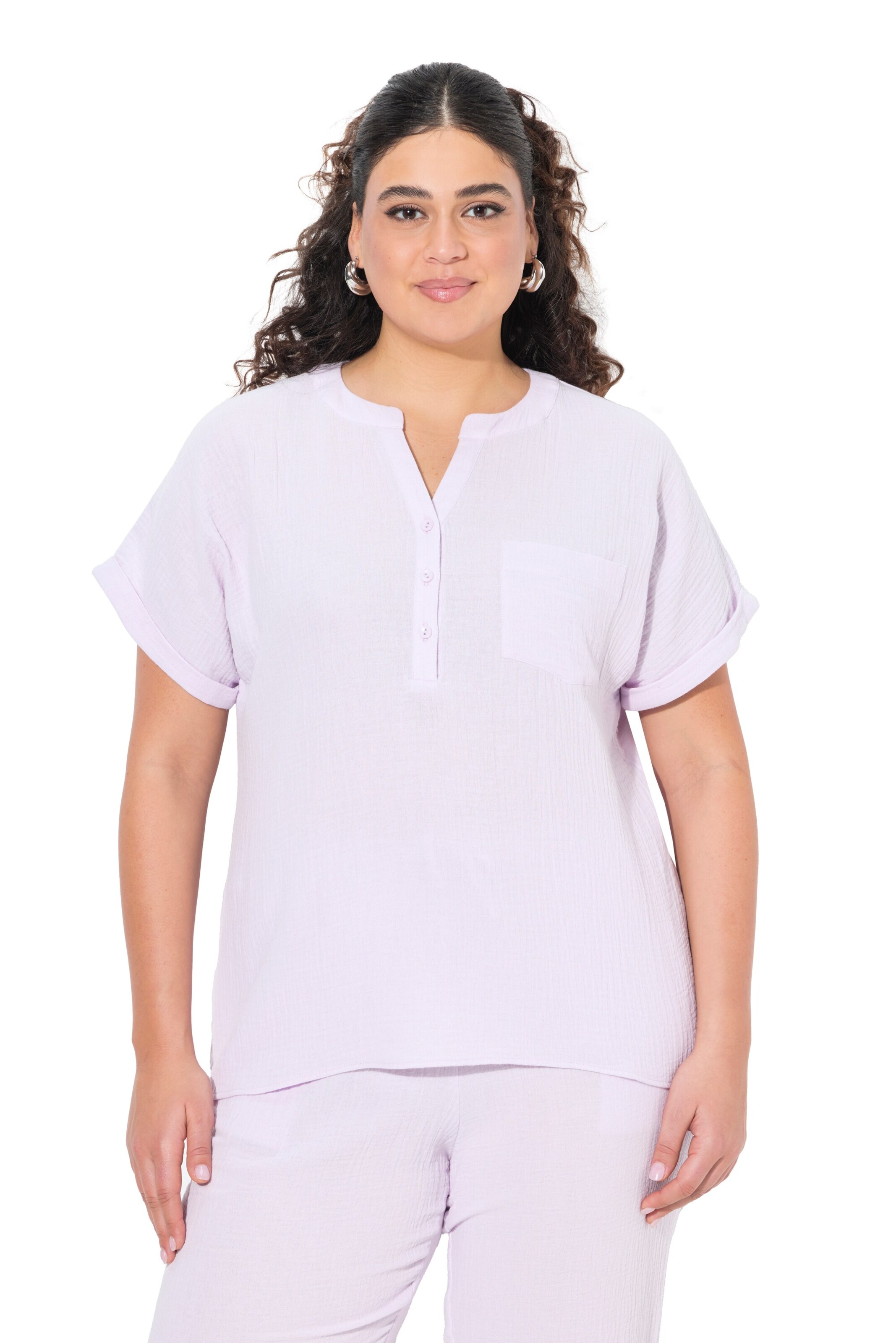 Ulla Popken Bluse in Lila: Vorderseite