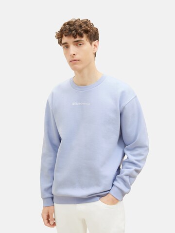 TOM TAILOR DENIM Sweatshirt in Blauw: voorkant