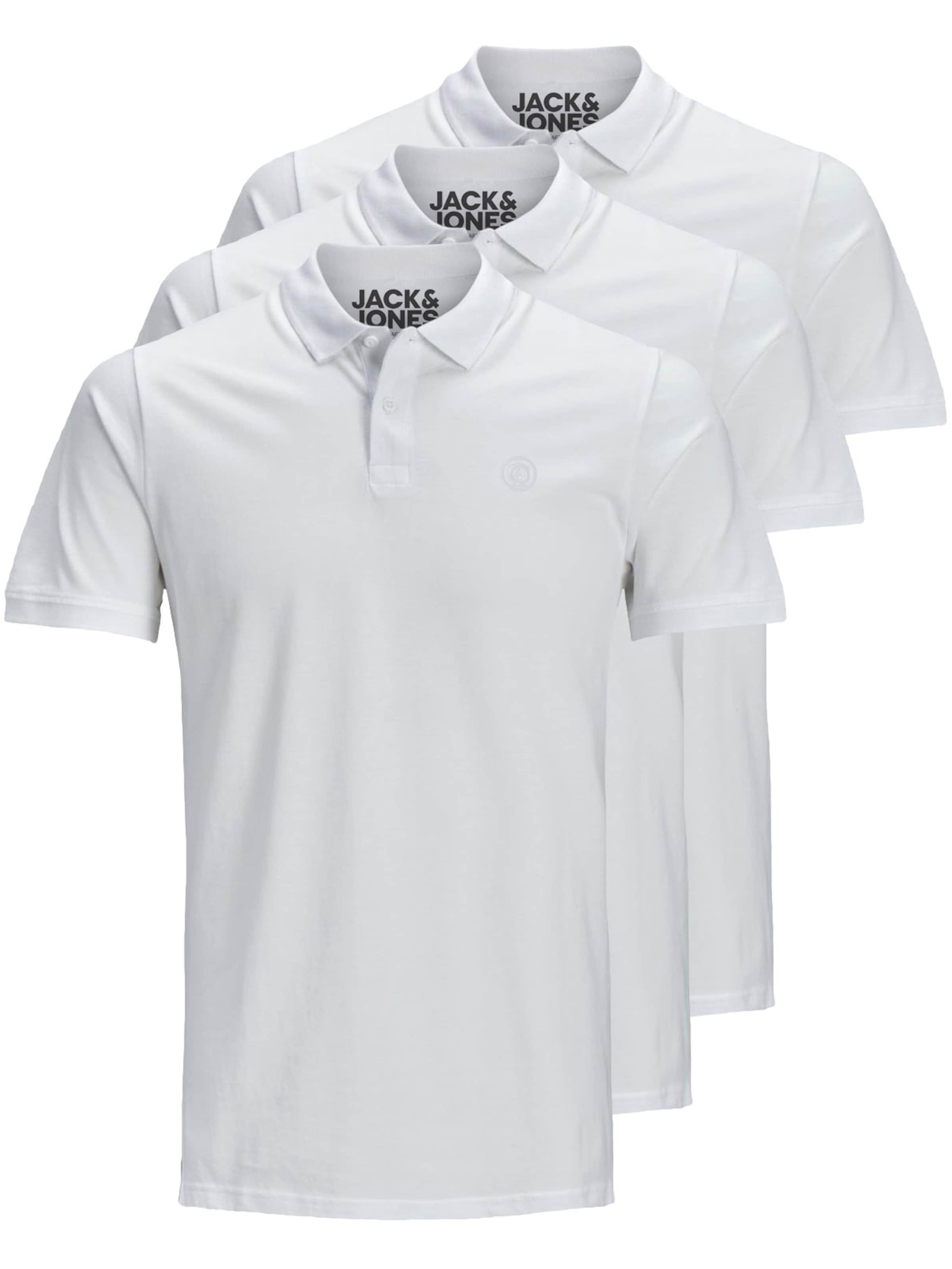 JACK & JONES Poloshirt 'JJBasic' in Weiß: Vorderseite