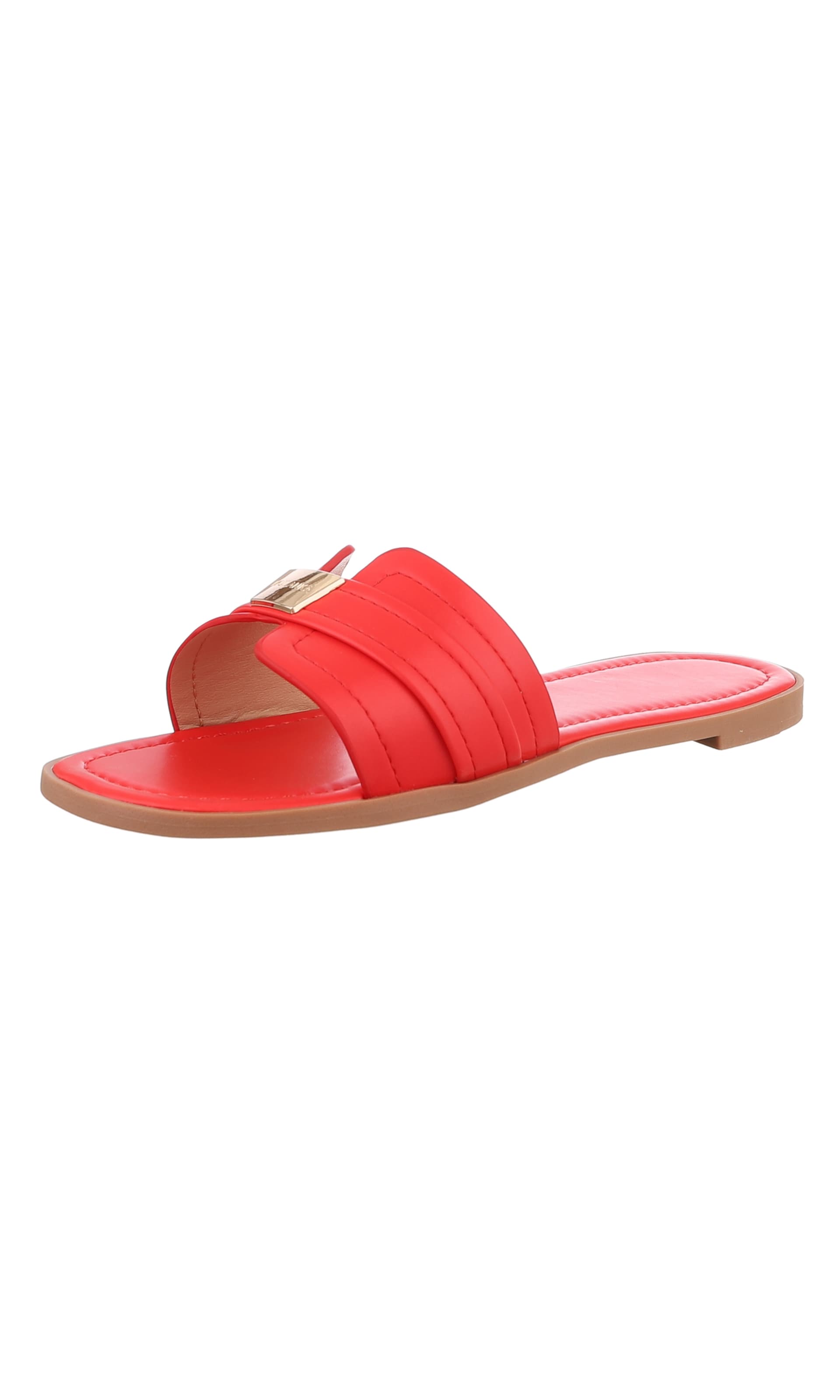 Ital-Design Mules in Red: front