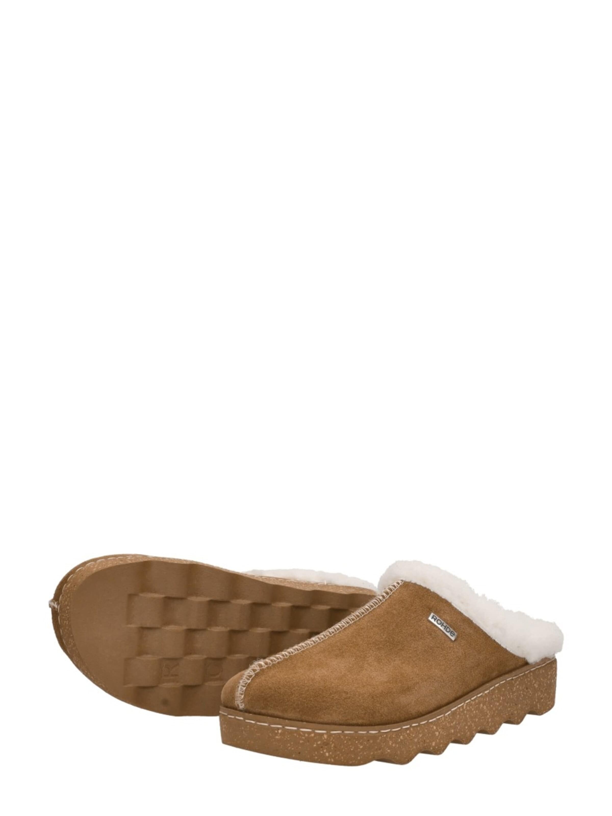ROHDE Huisschoenen 'Pantoffels Open' in Bruin