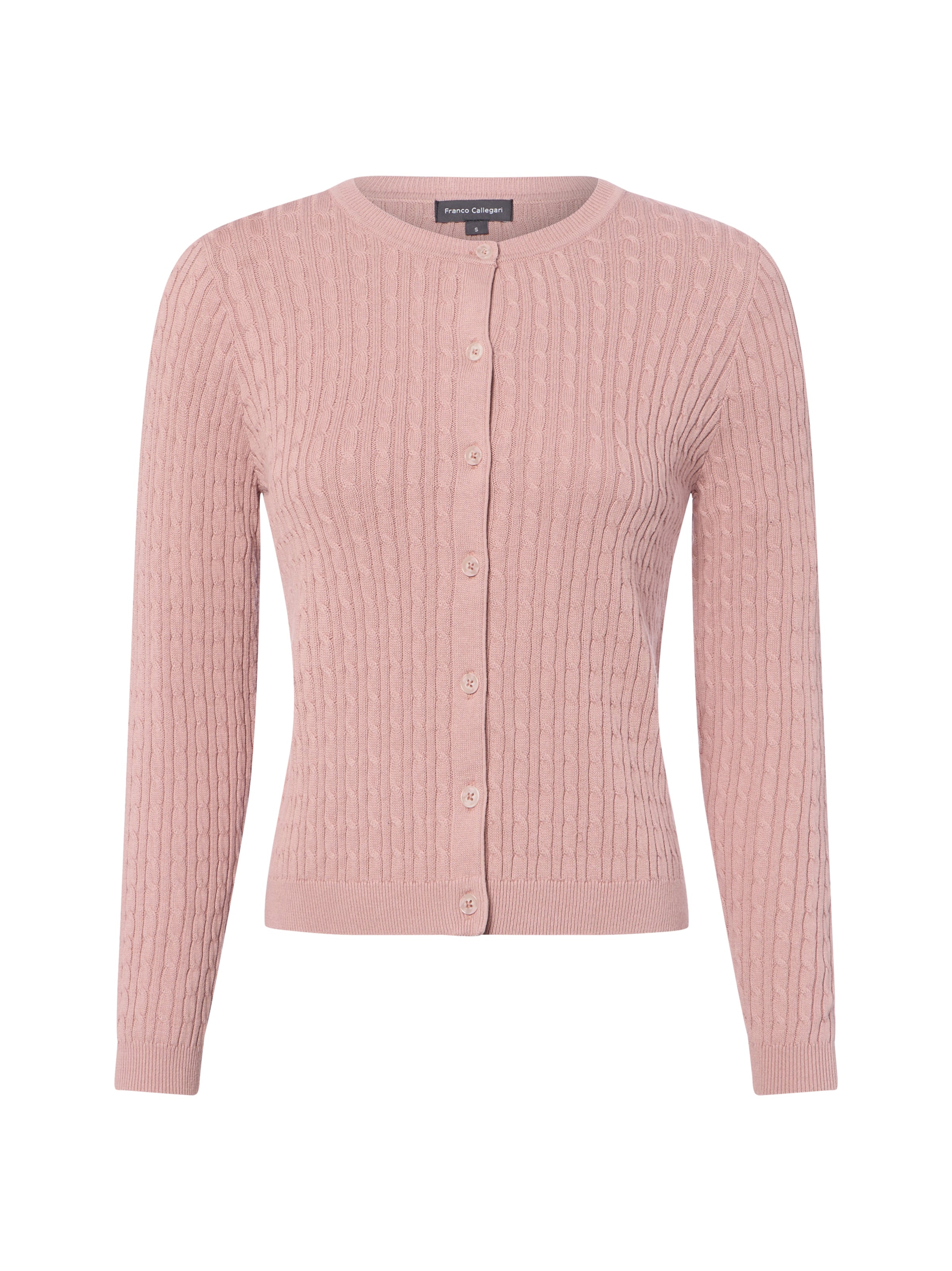 Franco Callegari Gebreid vest in Roze: voorkant